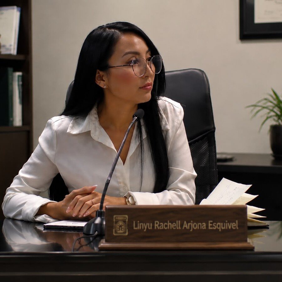 Linyu Rachell Arjona Esquivel at the firm office in Cozumel